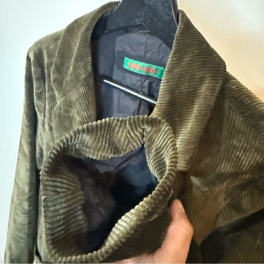 Men's Olive Corduroy Blazer - Picture 4 of 8